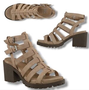 New 🤎 Dirty Laundry Women's Fun Stuff Natural High Heel Gladiator Sandals